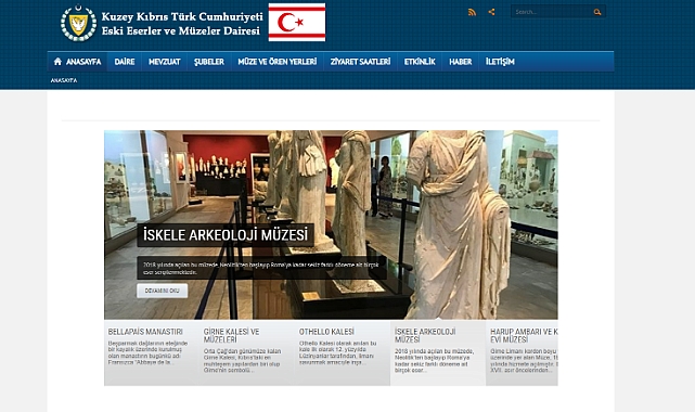 Eski eserler ve Müzeler Dairesi'nin web sitesi devrede!