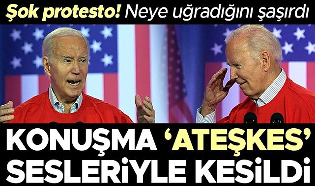Gazze Protestoları Biden'ı Sarsıyor: Konuşması Ateşkes Talepleriyle Kesildi!