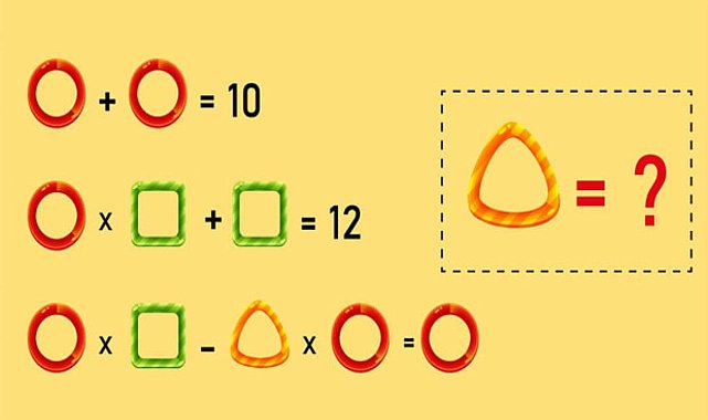 Zekanızı Test Edin: 30 Saniyede Denklemleri Çözerek Üçgenin Bilinmeyen Değerini Bulun!