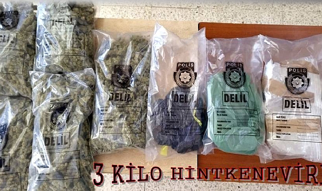 'Baston Operasyonu': 3 kilo uyuşturucu madde ele geçirildi!